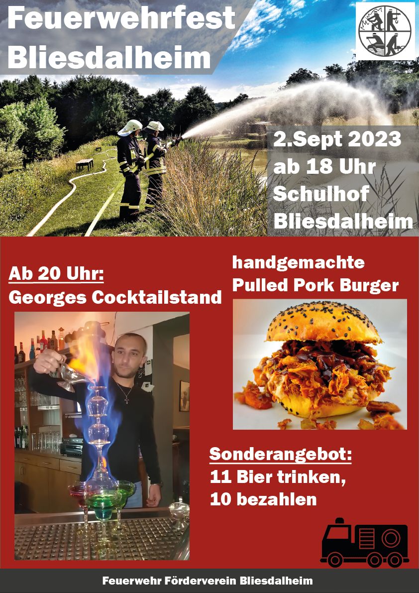 Feuwehrfest 2023 Plakat des Feuerwehrfestes 2023