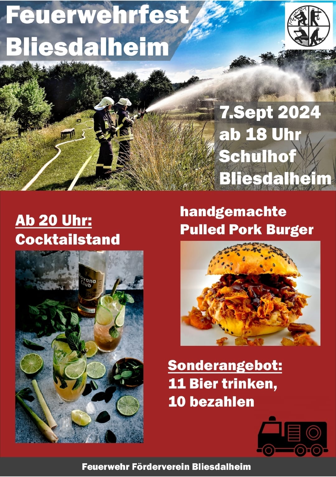 Feuwehrfest 2024 Plakat des Feuerwehrfestes 2024